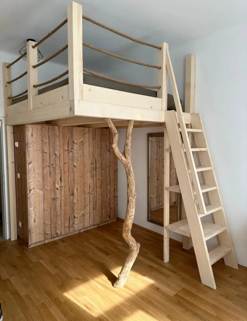 hochbett aus holz vom tischler