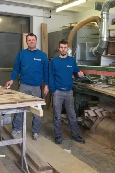 Die zwei Meister des Betriebes - Vater Josef mit seinem Sohn Mario